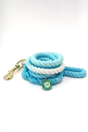 ombré rope leash | frosted blue